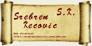 Srebren Kecović vizit kartica